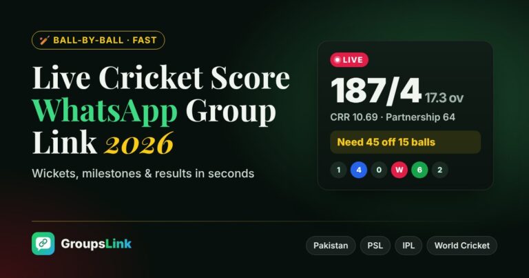 Live Cricket Score WhatsApp Group Link